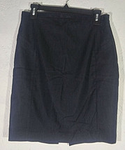 Express Design Studio Womens Skirt Size 6 Blue Pencil Straight Career Back Slit - £7.89 GBP