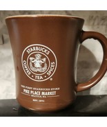 Starbucks Coffee Mug 2008 Brown Pikes Place Market First Store Logo Seat... - $67.77 CAD