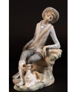 Lladro Spain Shepherd Boy with a dog figurine sculpture 8in - $168.09 CAD