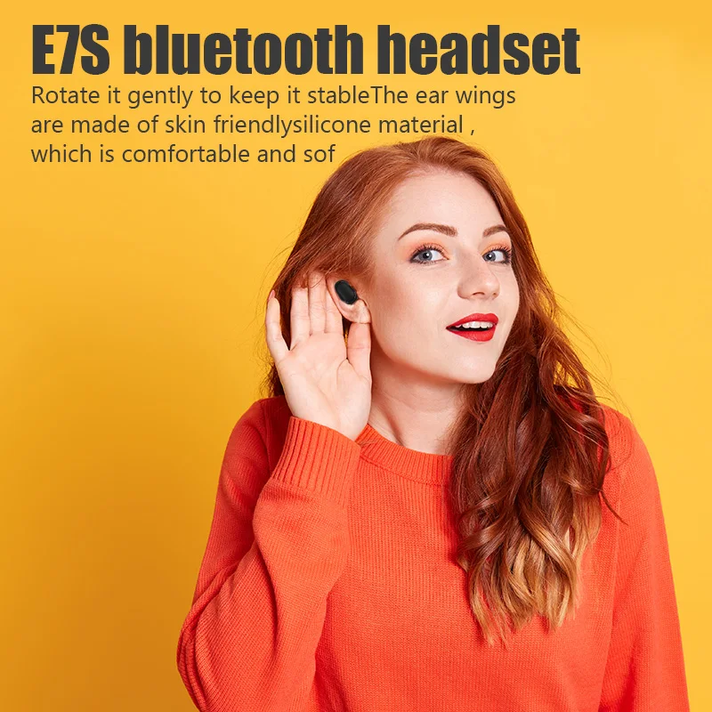 Play TWS E7S Bluetooth 5.0 Fone 2200mAh Charging Box Wireless Headphone 9D Stere - £22.98 GBP
