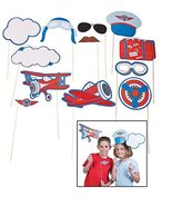 Up &amp; Away Photo Stick Props (12 Pack) Aviator, Pilot-Themed Party. - £3.92 GBP