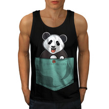 Wellcoda Cute Lil Panda Mens Tank Top, Pocket Bear Active Sports Shirt - $18.61+