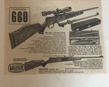 Mauser Rifles Print Ad  Advertisement Vintage PA3 - $5.93