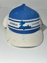 Reebok Los Angeles Lakers NBA 6-Panel Cap Style Hat Men's Size 7 1/8 White/Blue - £20.09 GBP