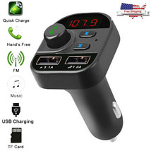 Bluetooth In-Car Wireless Fm Transmitter Radio Mp3 Adapter Car Kit 2 Usb Charger - £16.88 GBP