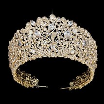 G rhinestone princess crown tiaras for women girls wedding sparkling cz zirconia crowns thumb200