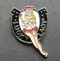 LUCKY LADY NOSE ART USAF LAPEL PIN BADGE 7/8 INCH - £4.46 GBP