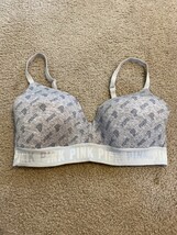 Pink Victorias Secret Where Everywhere Wireless Bra Womens 36C Gray - £11.18 GBP