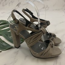 Miss Albright Anthropologie Daphne Double Knot Sandals Size 39 Gray Sued... - $34.64