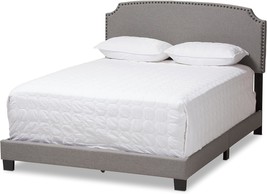 Baxton Studio Suzette Bed, King, Light Grey - $187.99