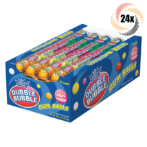 Full Box 24x Tubes Dubble Bubble Assorted Fruit Gum Balls Candy | 12 Per... - $40.10