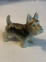 Vintage Brown and Black Scottie Dog Porcelain stamped Japan figure - £8.96 GBP