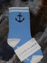 Janie and Jack Light Blue Anchor Socks 12-24 Months Boy&#39;s NEW - £5.08 GBP