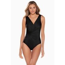 Miraclesuit Twisted Sisters Esmerelda One Piece Swimsuit Black Underwire 10 - £64.59 GBP