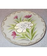 Wheelock Peoria Coralene Flowers Plate Japan 1930s with Paper Label -B - €11,11 EUR