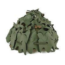 Authentic French Army Woodland Camo Helmet Net Cover Reversible Salade leaf - $14.74
