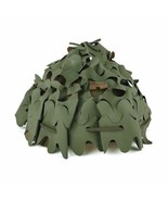 Authentic French Army Woodland Camo Helmet Net Cover Reversible Salade leaf - $268.71 MXN