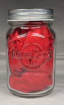 Hard Rock Cafe Mason Canning Pint Jar Glass With Lid 5&quot; Tall Chicago - $9.00