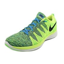 SIZE 7.5 Men&#39;s Nike Flyknit Lunar2 Running Shoes, 620465 701 Volt/Black/... - $63.69