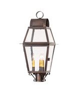 Irvins Country Tinware Independence Outdoor Post Light in Solid Antique ... - £451.05 GBP