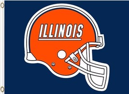 Illinois Fighting Illini Hand Flag 3x5ft - $15.99