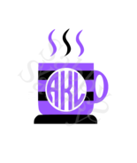 Cup Letter AKL 1-Digital ClipArt-Monogram-Art Clip-Gift Tag-Cup-Gift Card. - $37.17 MXN