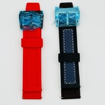 Rubber Red and Blue on Black Replacement Watch Bands - Stuhrling Original - £9.40 GBP