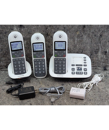 Motorola CD501B Digital Cordless Phone 3 Headsets Answering System Volum... - $39.99