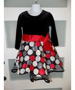 Bonnie Jean Black W/Polka Dot Dress Size 3T Girl&#39;s EUC - £16.61 GBP