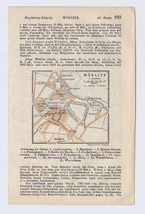 1914 Original Antique City Map Of Wörlitz / SAXONY-ANHALT / Germany - £15.33 GBP