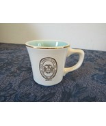 Vtg Gold Rim Genuine Taylor Mug Aqua Blue White 8 Ounce Coffee Cup SUNY ... - £18.51 GBP