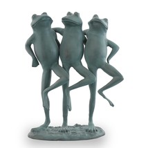 SPI Home Dancing Frog Trio Cast Aluminum Garden Sculpture 18.5 Inches High - $185.13
