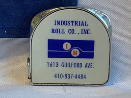 Industrial Roll Co., Inc. USA Silver Tone Tape Measure Rule 6 Feet Adver... - £23.67 GBP