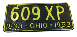VTG 1803 - 1953 Ohio Sesquicentennial License Plate Tag - $37.57