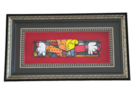 Romero Britto The Hug 1993 Impressively Framed and Heavy Rare 3D Style A... - £3,895.23 GBP