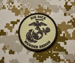 USMC Big Dick Murder Demon Morale Patch Desert MARPAT Marine Corps Sempe... - $10.50
