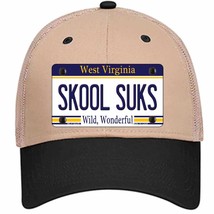 Skool Suks West Virginia Novelty Khaki Mesh License Plate Hat - £23.17 GBP