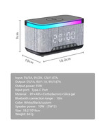Portable Bluetooth Speaker with 15W Wireless Charger & RGB Alarm Clock - $38.30