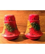 Vintage Red Plastic Salt &amp; Pepper Shakers Made in Mexico - 1970&#39;s - $12.00