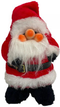 Vtg Rennoc Corp 12&quot; Santakins Santa Claus Rubber Faced Plush Doll 1982 - £21.90 GBP