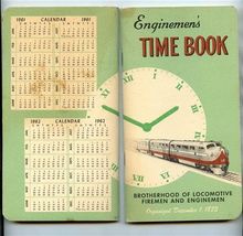 2 Enginemens Time Book Brotherhood of Locomotive Firemen &amp; Enginemen 196... - $17.82