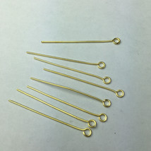 500PCS Golden Eye Pins 35mm Jewellery Crystal Lamp Part Metal Connector Finding - £11.05 GBP