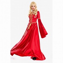 Red Renaissance Gown Costume Medium Large Womens Medieval Halloween Dres... - £47.70 GBP