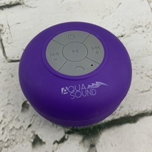 Aqua Sound Shower Bluetooth Speaker Purple Suction Cup Tested Works - £7.88 GBP