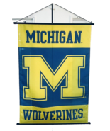 HANGING BANNER Michigan® Wolverines™ W-31&quot; X L-42 INSIDE OR OUTDOORS MINT - $21.53