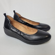 Vionic Jacey Wedge Womens Size 10 (EU 41) Black Leather Slip On Shoes Co... - $39.59