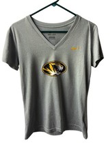 Missouri Tigers Nike Dri Fit V Neck T shirt Size M Gray Graphic - £12.17 GBP