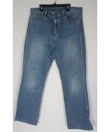 Lauren Jeans Co Womens Jeans Size 14 Straight Leg Blue Medium Wash High ... - $297.01 MXN