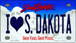 I Love South Dakota Novelty Mini Metal License Plate Tag - £11.76 GBP