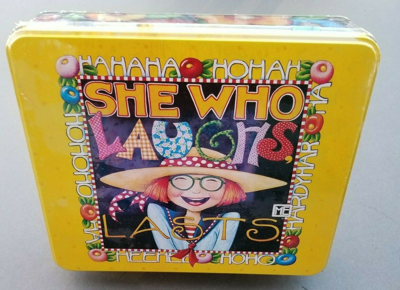 Mary Englebreit She Who Laughs Tin & Stationery  - £17.93 GBP